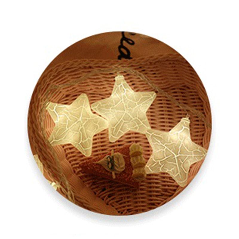 Nordic Crackled Star Shaped String Light Plastic Bedroom LED Light Strip