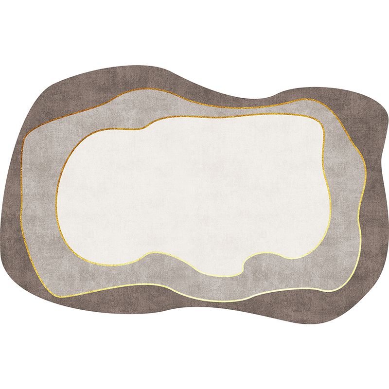 Stylish Novelty Shape Rug Modern Polyester Rug Washable Carpet with Non-Slip Backing