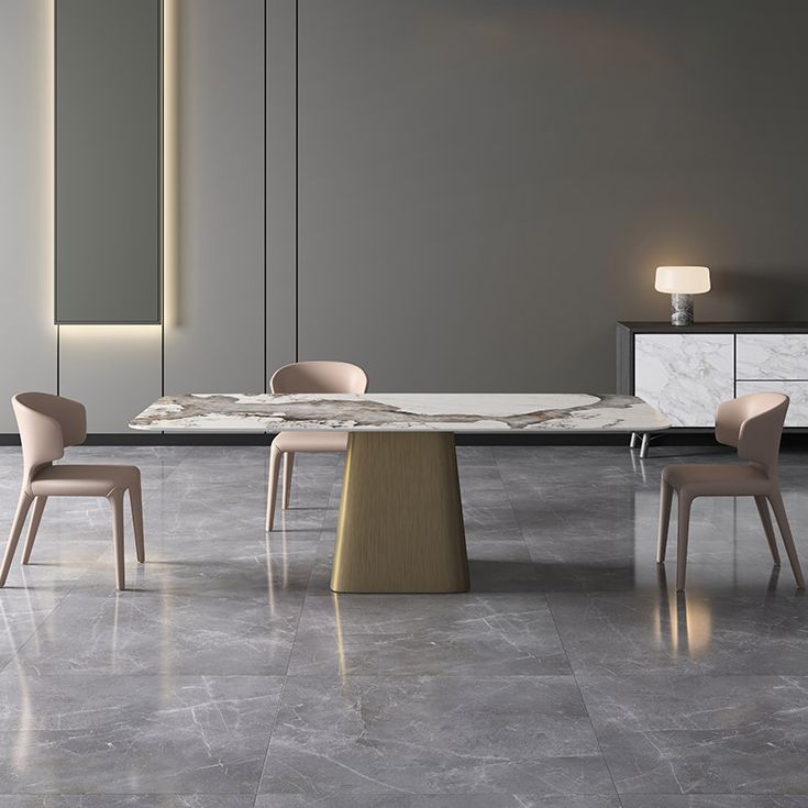 Nordic 1/4/7 Pieces Dining Set Sintered Stone Dining Table with Leather Chairs