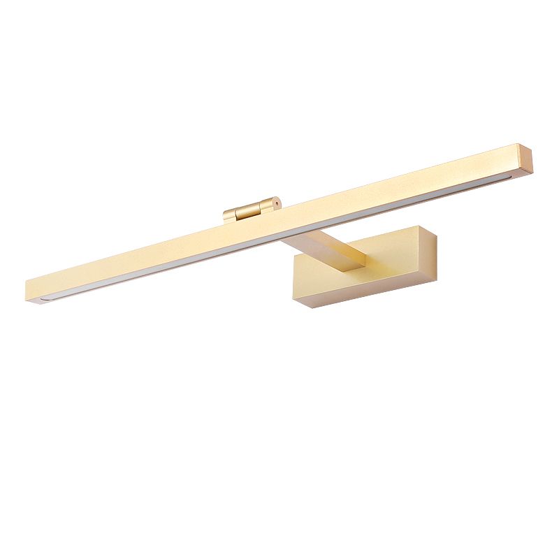 Mirror de miroir linéaire en métal Lights Murnor Mothing 1 Head Wall Mount Fixture en or