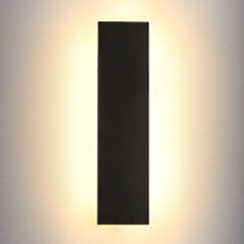 Quadratische Form Metallwandbeleuchtung moderne Einleuchtwandmontage in Schwarz