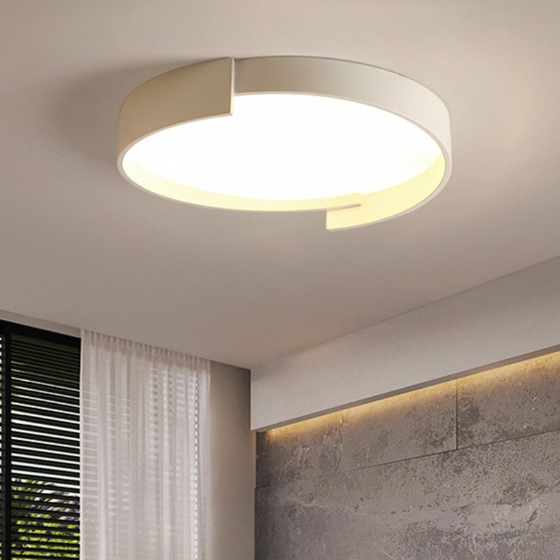 Macaroon Style LED Flush Mount Ceiling Light Northern Europe Simplicity Bedroom Lamp with Frosted Acrylic Lampshade