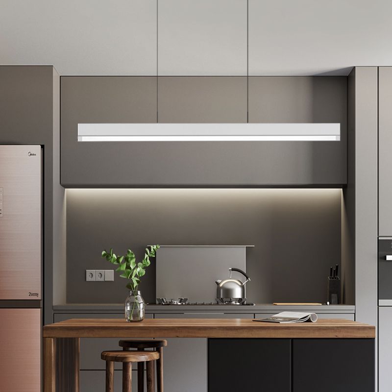 Modern Led Island Licht armatuur rechthoekige vorm hanglampje voor huis eetkamer