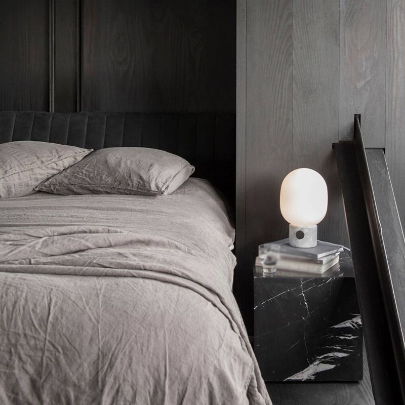 Nordic Style Simple Marble Table Lamp Modern Style Glass Desk Lamp for Study Bedroom