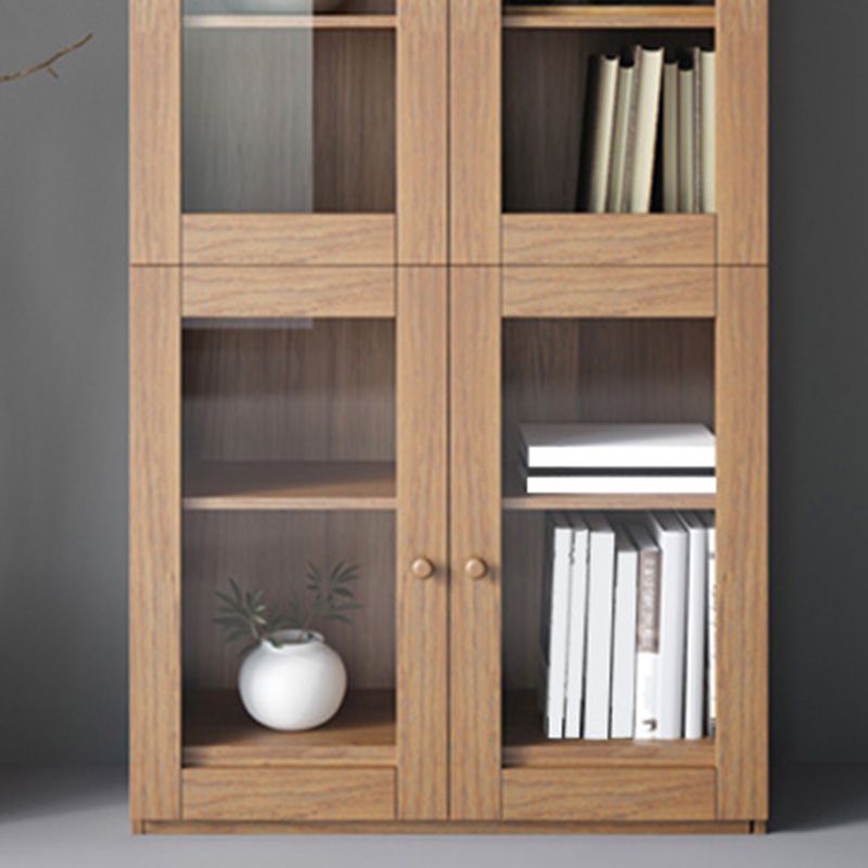 Modern Accent Cabinet Square Storage Cabinet with Glass Paned