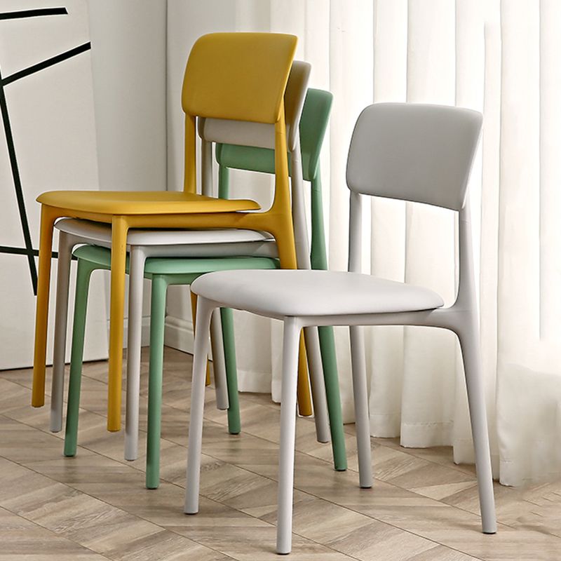 Open Back Dining Side Chair Plastic Side Chair for Kitchen Use