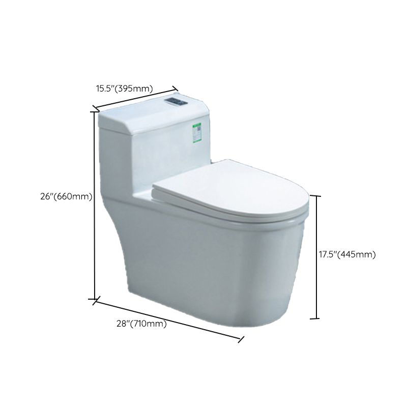 Contemporary One Piece Flush Toilet Floor Mounted White Urine Toilet for Washroom