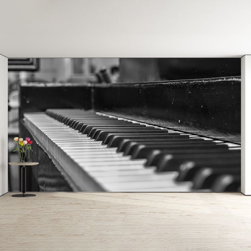 Piano Key 3D Horizontal Photography Mural Decorative Eco-friendly for Wall Decor