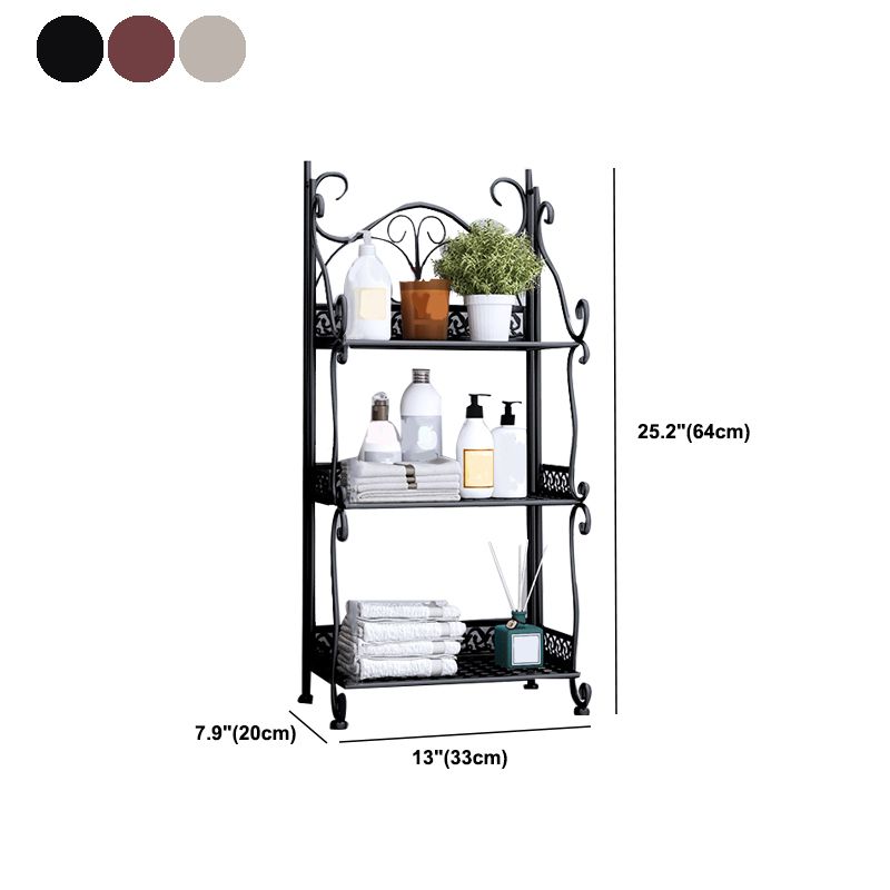 Modern Metal Vertical Shelf Bookcase Open Bookshelf for Bedroom