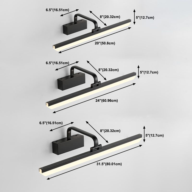 1 lichte lineaire wandwandcontract Moderne stijl metalen wandverlichting voor doucheruimte