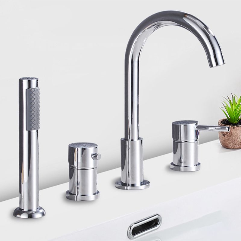 Deck Mounted Metal Roman Tub Faucet Low Arc Roman Tub Faucet Set