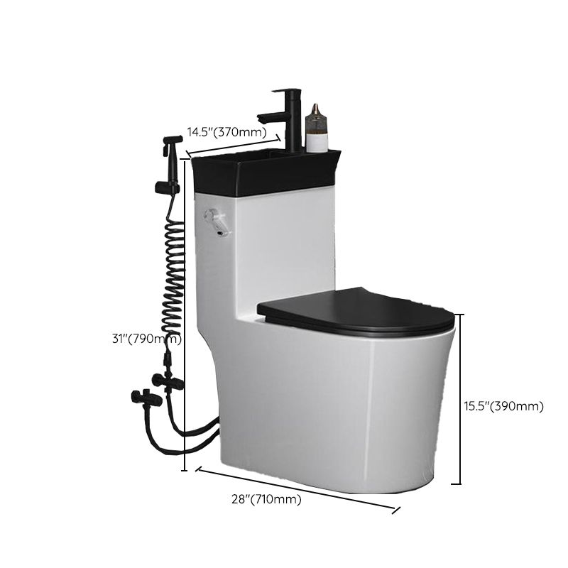 Contemporary One Piece Toilet Bowl Seat Included Urine Toilet for Bathroom