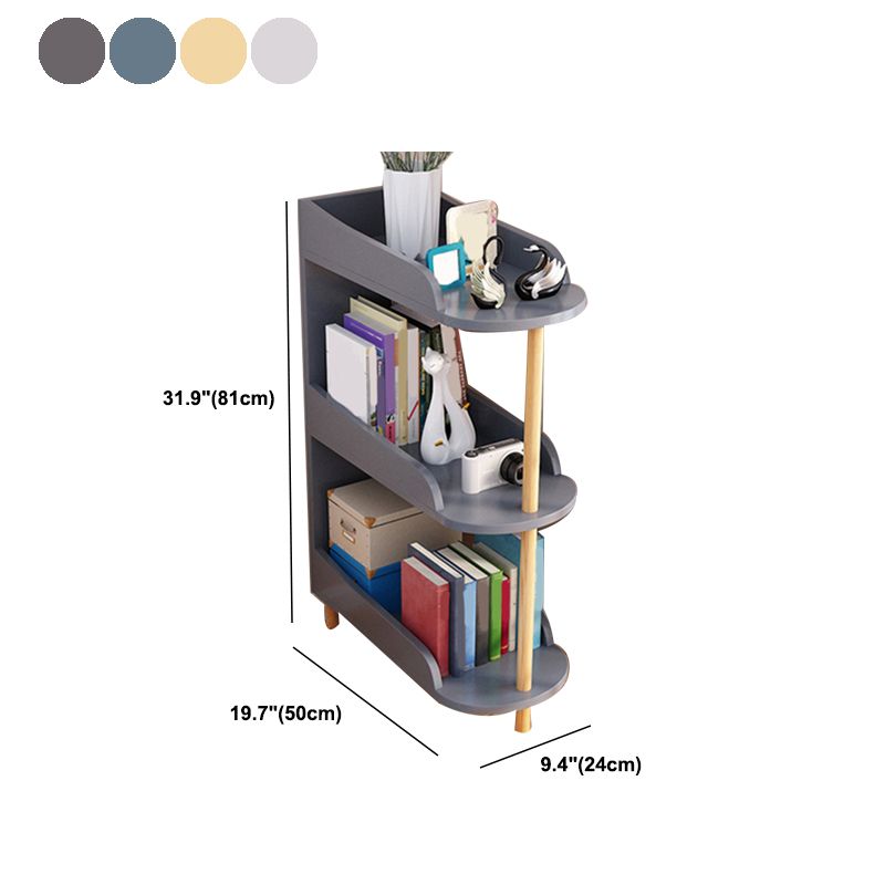 Engineered Wood Contemporary Shelf Bookcase Standard Open Bookcase