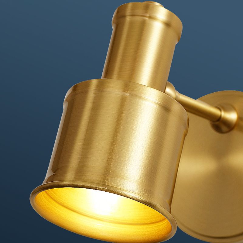 Nordic Style Copper Vanity Light Cylinder Shape Vanity Lamp for Shower Room