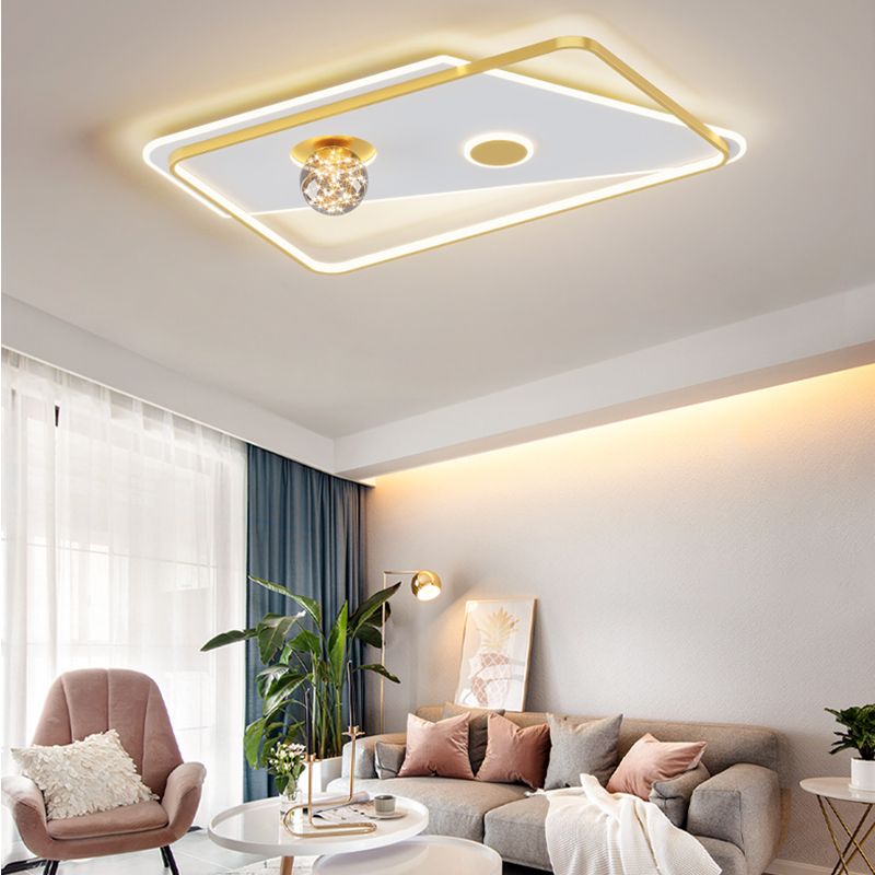 Gypsophila Moderna Illuminazione da Soffitto a Incasso Plafoniere a LED in Metallo con Montaggio a Incasso