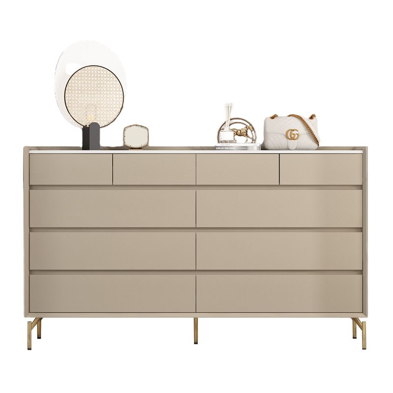 Glam Stone Storage Chest Bedroom 16" Wide Chest in White with Drawers