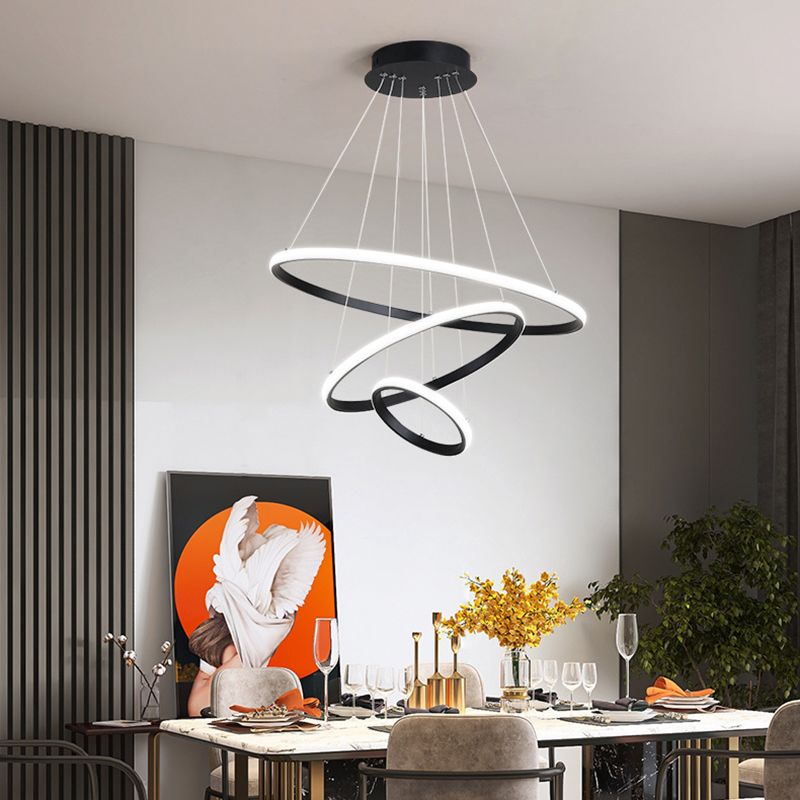 Luce a sospensione a sospensione a più livelli Luci a sospensione in gel di silice in stile nordico