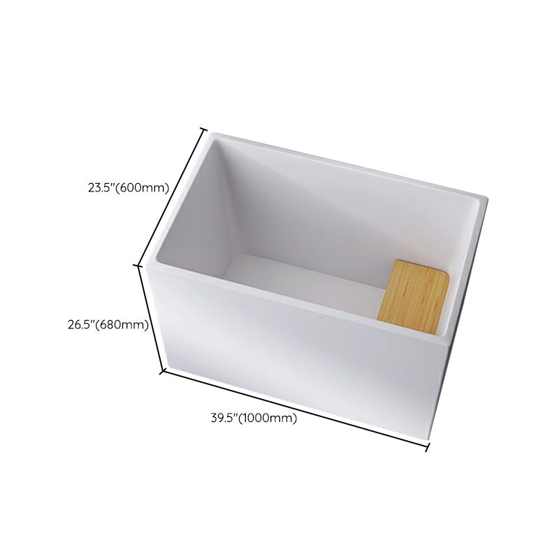 Acrylic Soaking Bathtub Antique Finish Back to Wall Bath Tub (Board not Included)