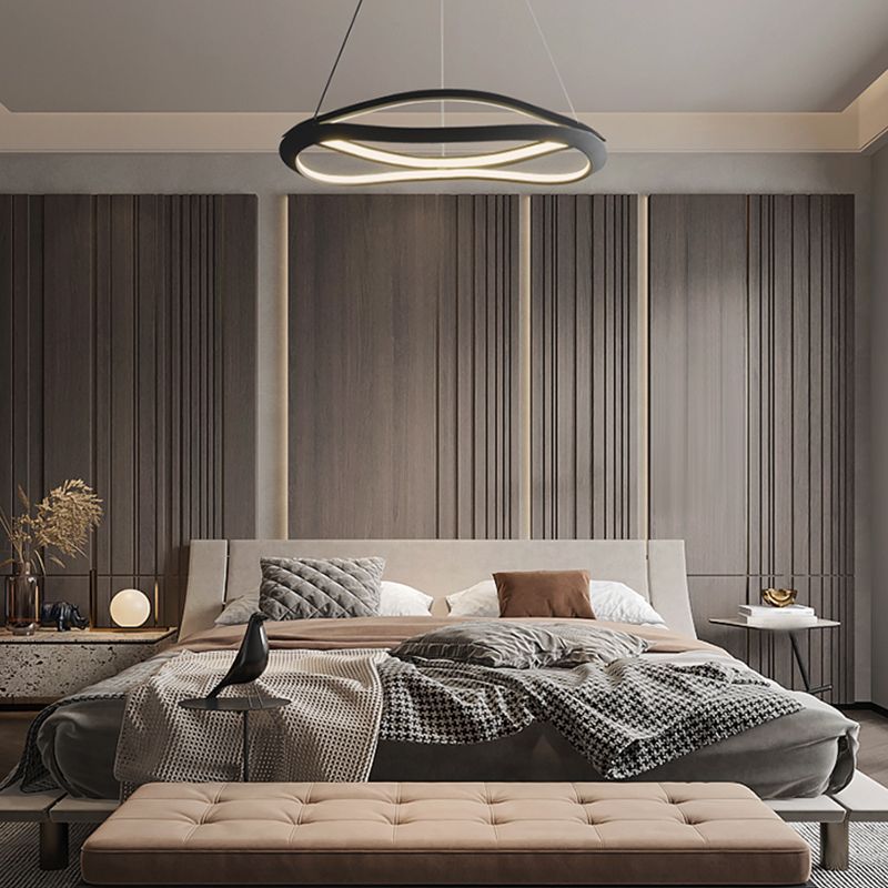 Spiral Shade Metal Kroonluchter Lichten Moderne 2-lichte kroonluchter verlichtingsarmaturen