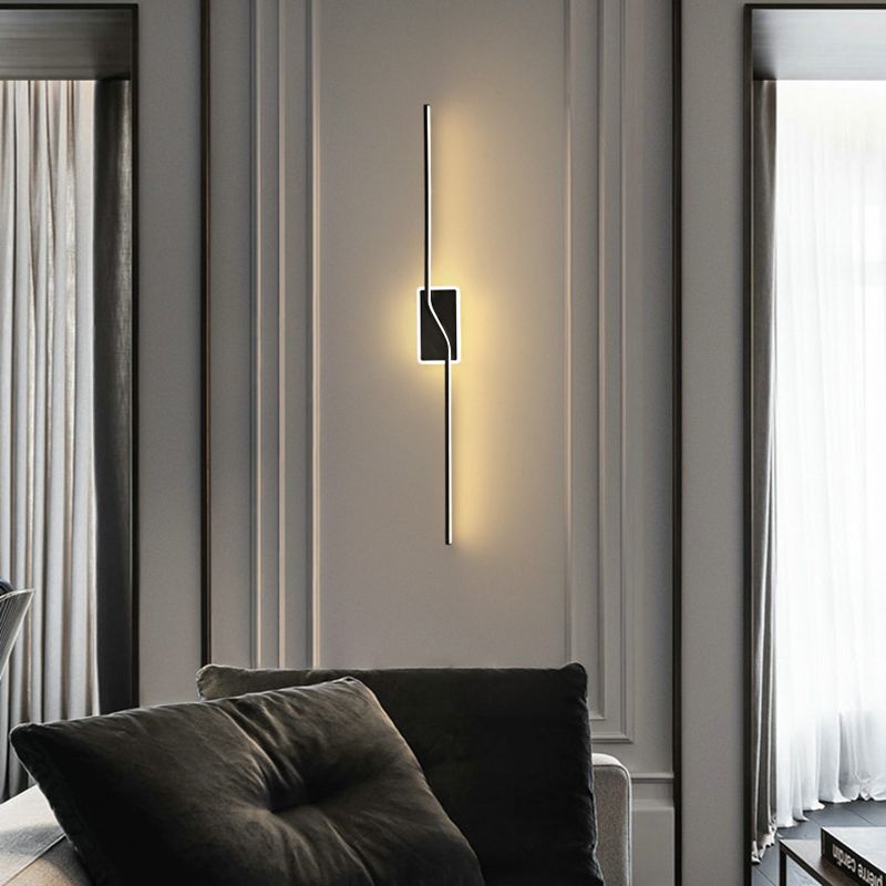 Modern Simple Metal Vanity Light Strip Shape Vanity Lamp with Silica Gel Shade for Bedroom