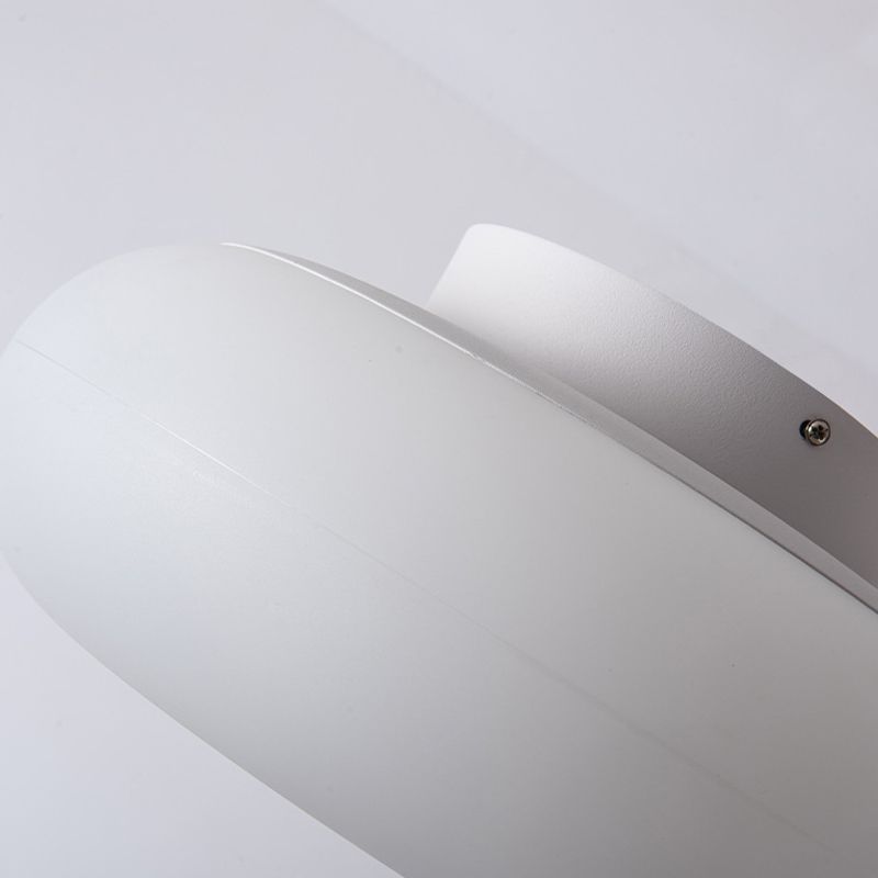 Single White Modernism Flush Mount Lighting LED Ceiling Light for Foyer