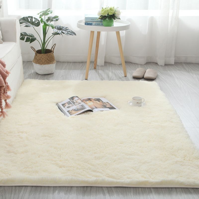 Soft Plain Rug Multicolor Nordic Style Carpet Polypropylene Washable Non-Slip Pet Friendly Rug for Home