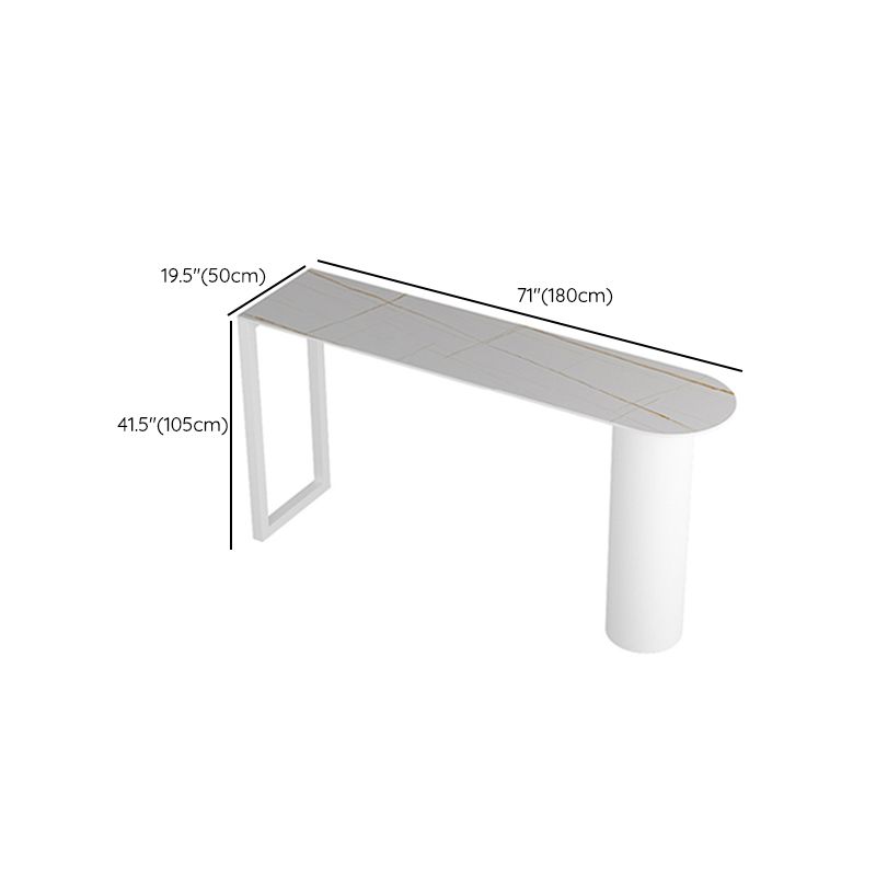 White Counter Wine Table Double Pedestal Pub Height Dining Table