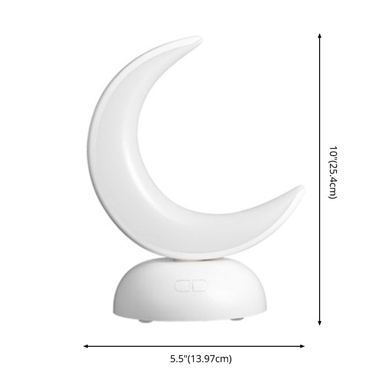Crescent Shaped LED Aroma Lamp Nordic Plastic Bedroom Table Light with USB Charging Cord