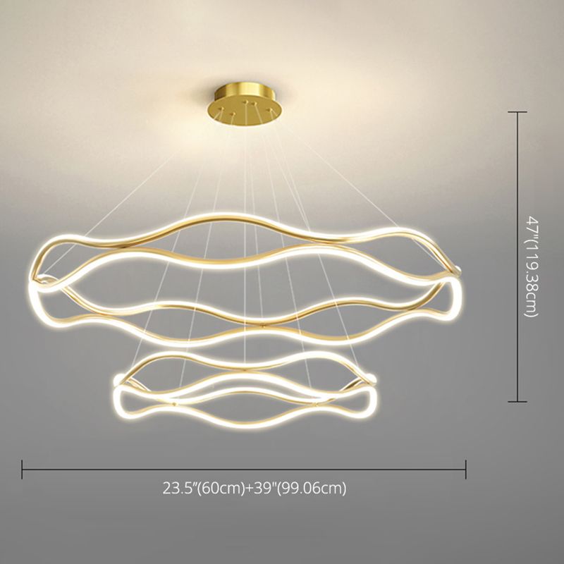 Weaving Wohnzimmer Kronleuchter Lampe Metall Einfachheitstil Kronleuchter Beleuchtung