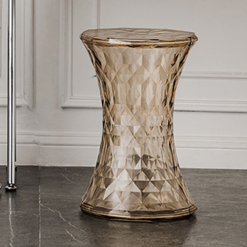 Contemporary 19" Tall Side End Table Plastic Round Side End Table