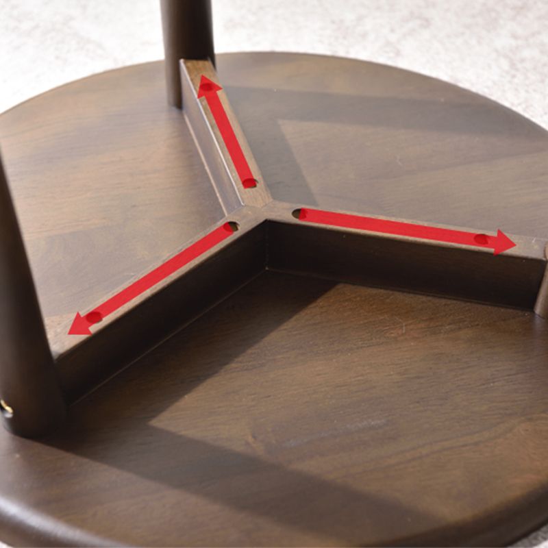 Modernistic Corner Table with Storage Round Double Tier Living Room End Table