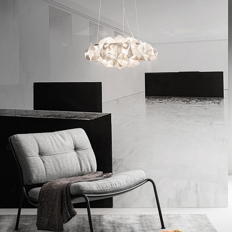 Gold/Clear Geometric Chandelier Light Fixture Modernism Acrylic 4 Lights Pendant Light Fixture