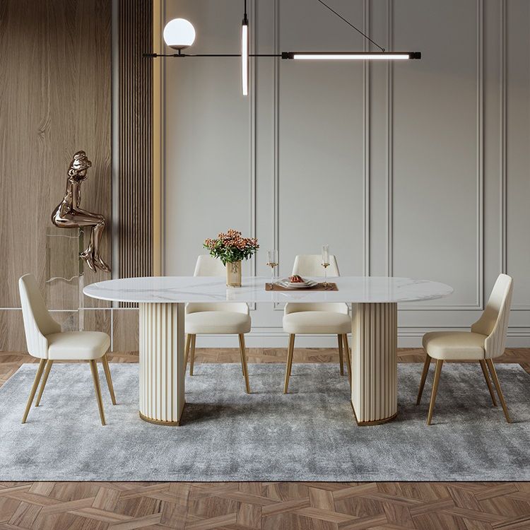 Glam Dining Set Sintered Stone 1/2/4/5 Pieces Dining Furniture for Home