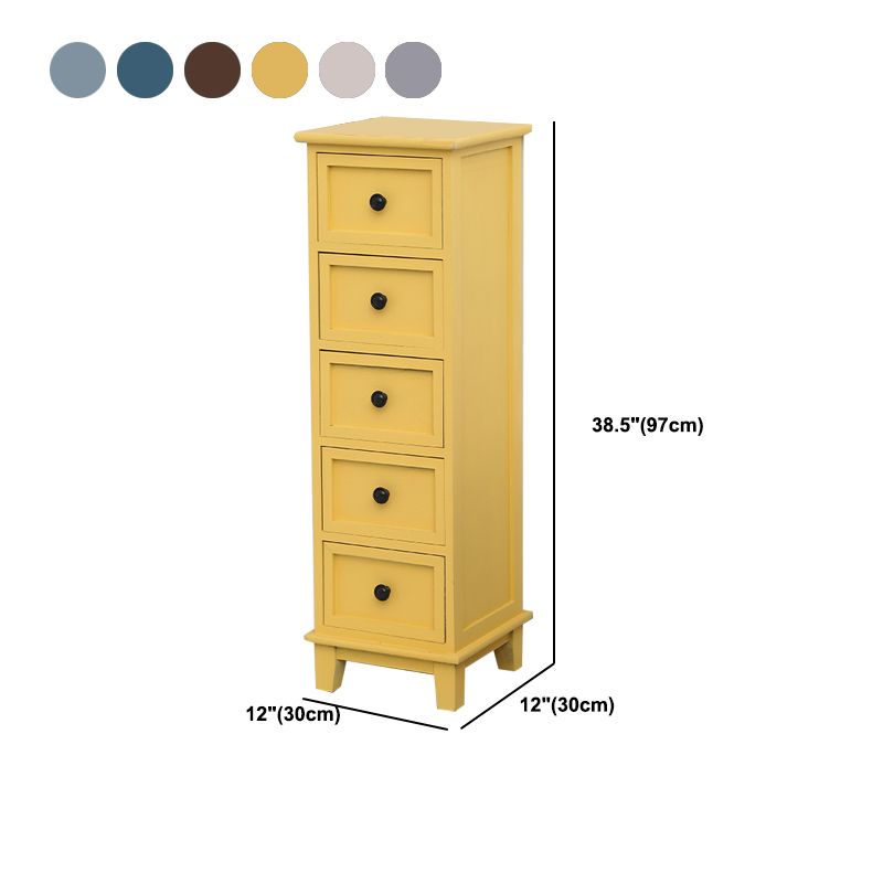 12" W Traditional Wood Lingerie Chest Vertical Storage Chest with Drawers