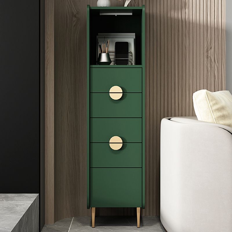 Modern Rectangle Chest Wood Straight Legs Side Cabinet with Drawer