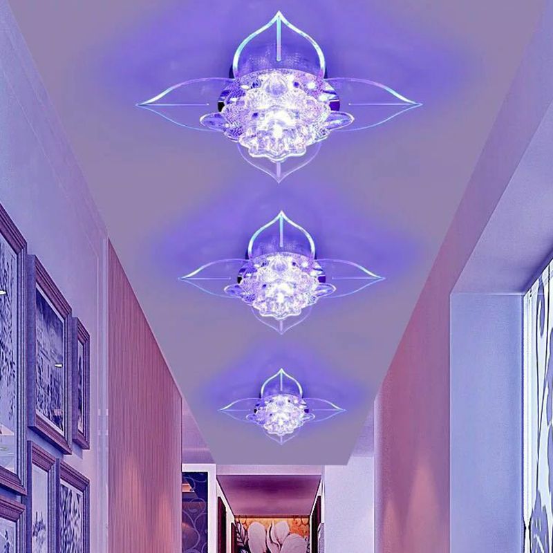 Plafonnier encastré Floral moderne Crystal corridor LED luminaire encastré