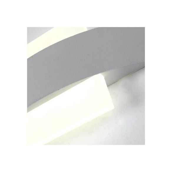 Runde/quadratische Acryl -Wandleuchte -Leuchte zeitgenössische LED Schwarz/Weiß -Finish -Wandlampe mit Metallrückenplatte in weißer/warmer Beleuchtung