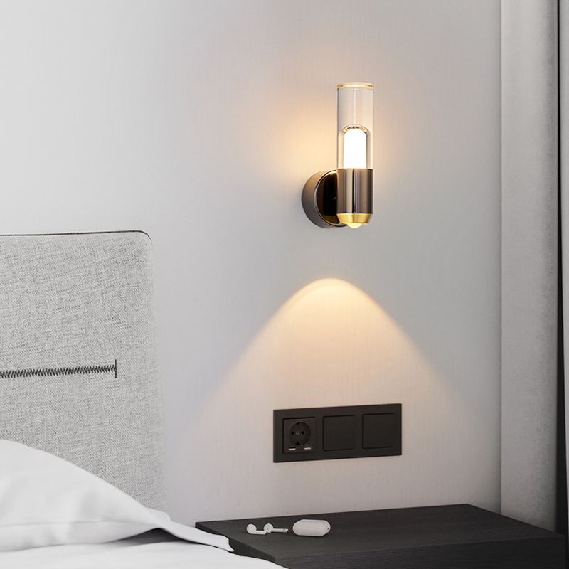 Modern Wall Sconce Cylinder Sconce Lighting with Metal for Bedroom