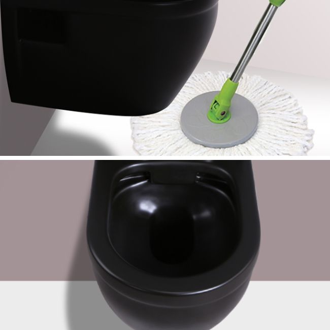 Contemporary Flush Toilet Wall Mount One-Piece Toilet Porcelain Toilet Bowl