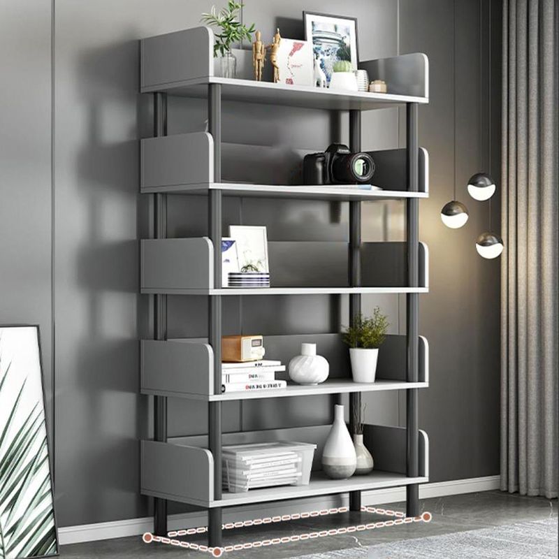 Contemporary Standard Bookshelf Engineered Wood Bookcase with Shelves