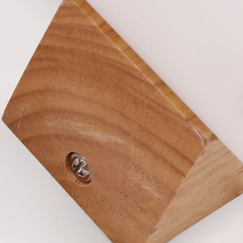 1/2 Head Wall Sconce Light Modernist Wood Wall Lighting Fixtures for Bedroom