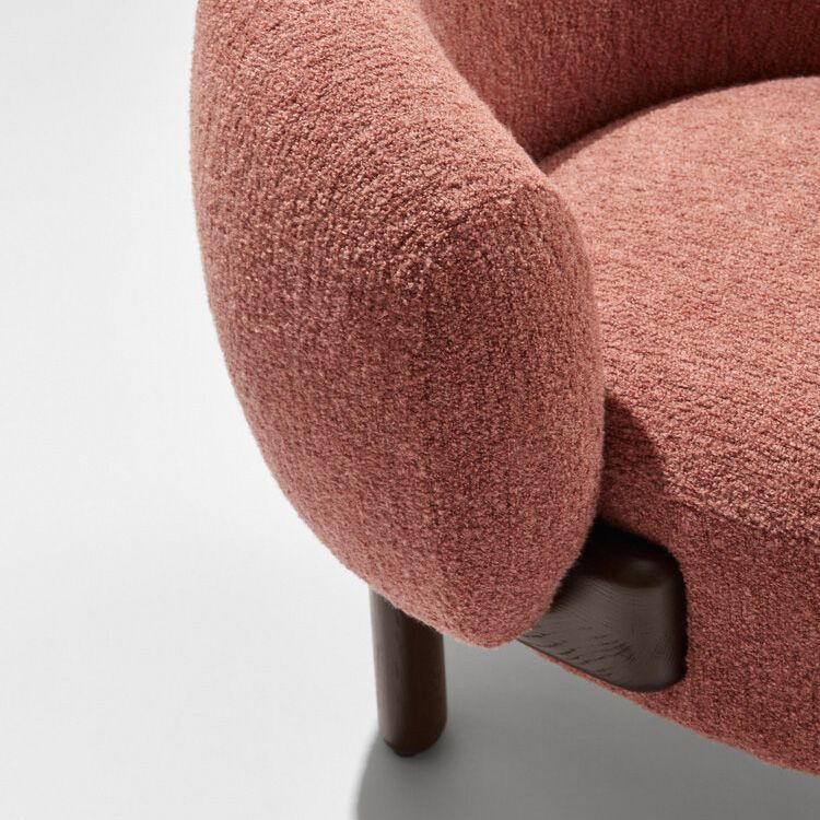 Contemporary Basic Four Leg Armchair Bedroom Solid Color Arm Chair
