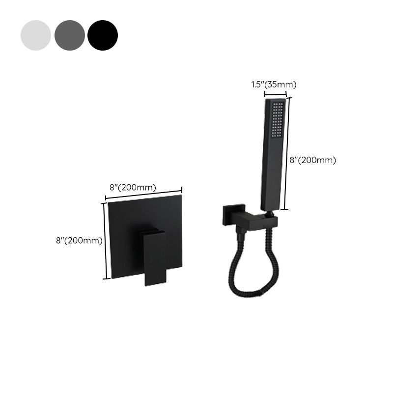 Modern Wall Mounted Metal Tub Filler Single Handle Bathroom Faucet