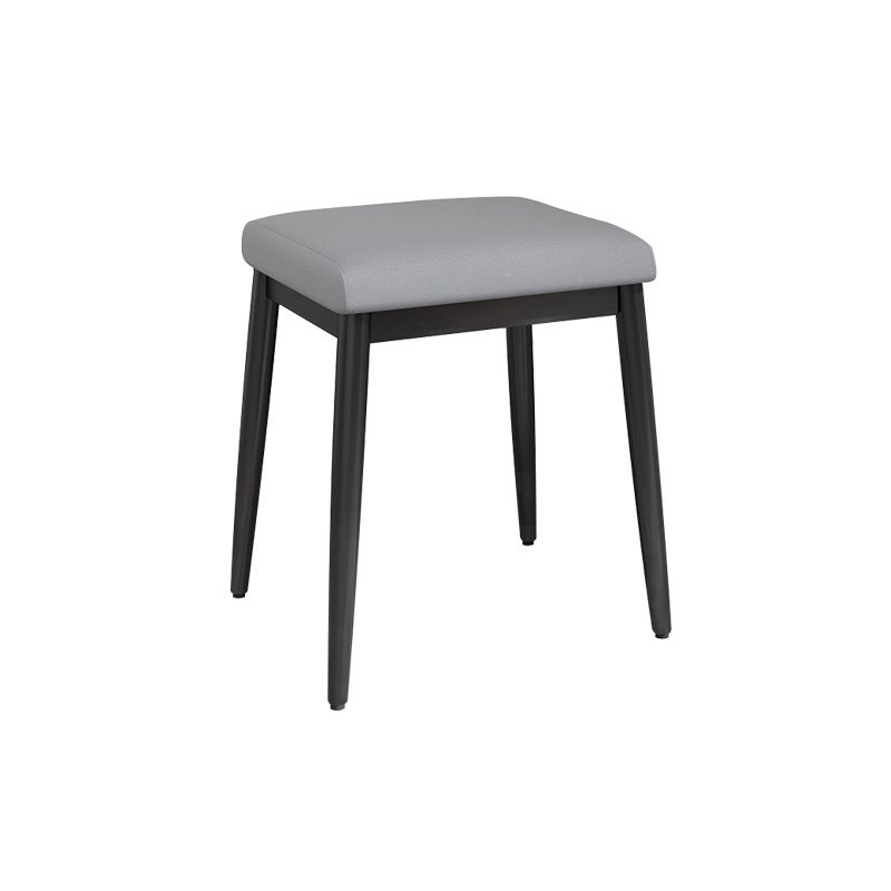 Stylish Pouf Ottoman Solid Color Water Resistant Rectangle Footstool Ottoman