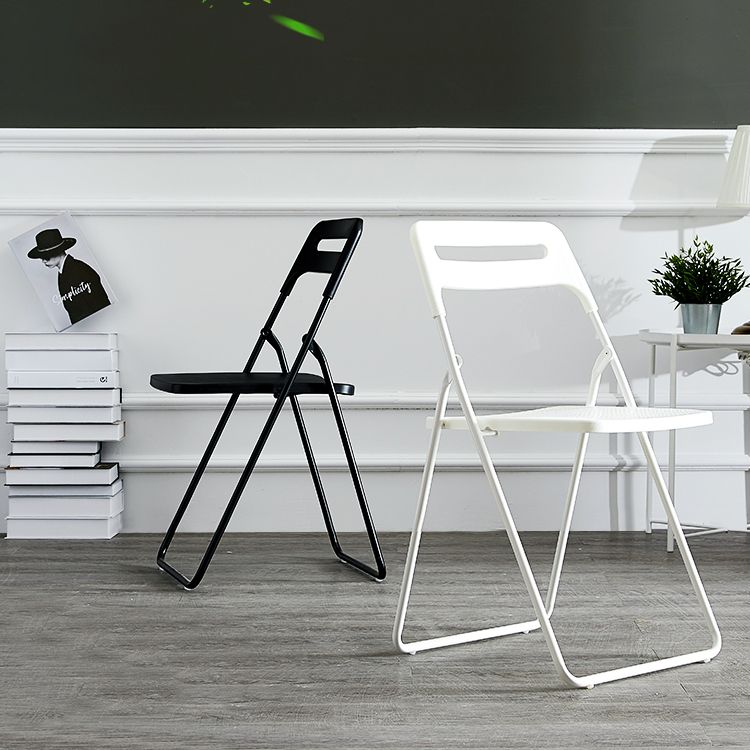 Silla lateral de metal moderna para interiores y exteriores, silla lateral de comedor plegable sin brazos