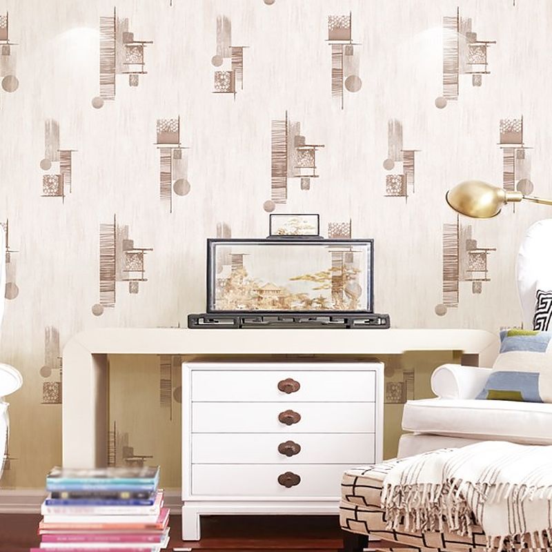 Smooth Pastel Color Wallpaper Modern Geometric Pattern Wall Covering, 31' x 20.5"