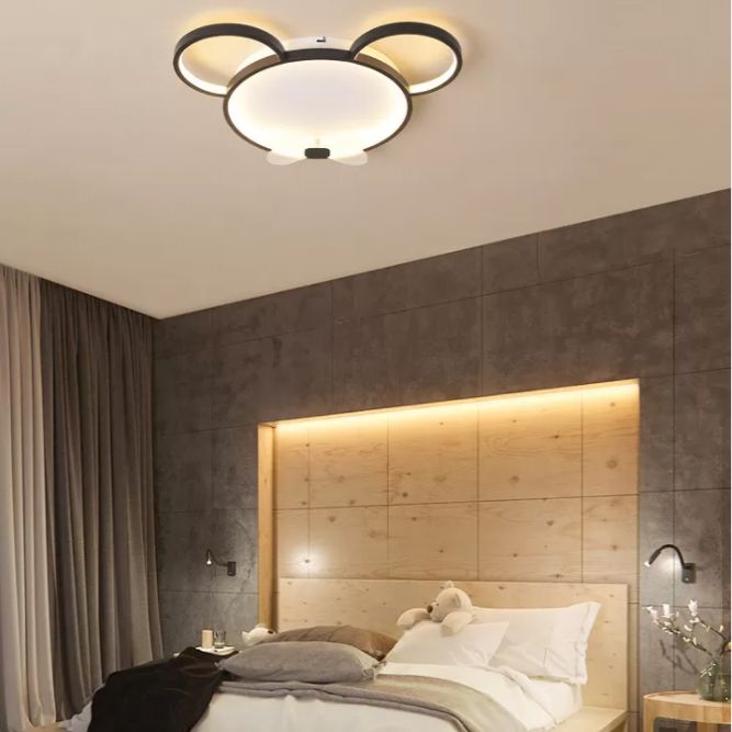 Mouse Flush Mount Ceiling Light Kids Acrylic Ceiling Flush Mount for Children Bedroom