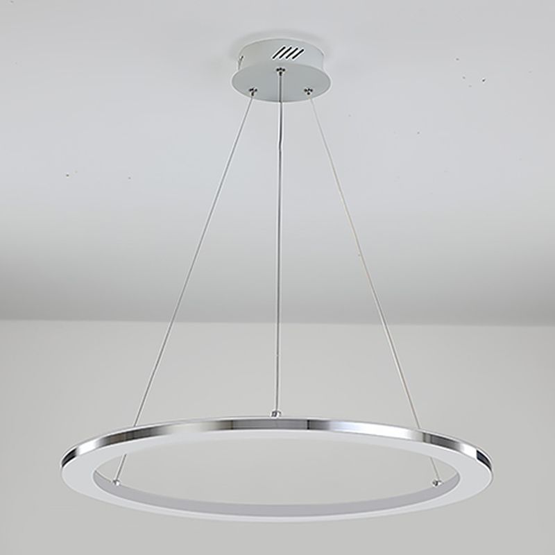 Circular 1-Light Hanging Light Fixtures Modern Style Metal Chandelier Pendant Light