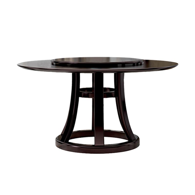 Rubberwood Dining Table Round Pedestal Dinner Table for Dining Room