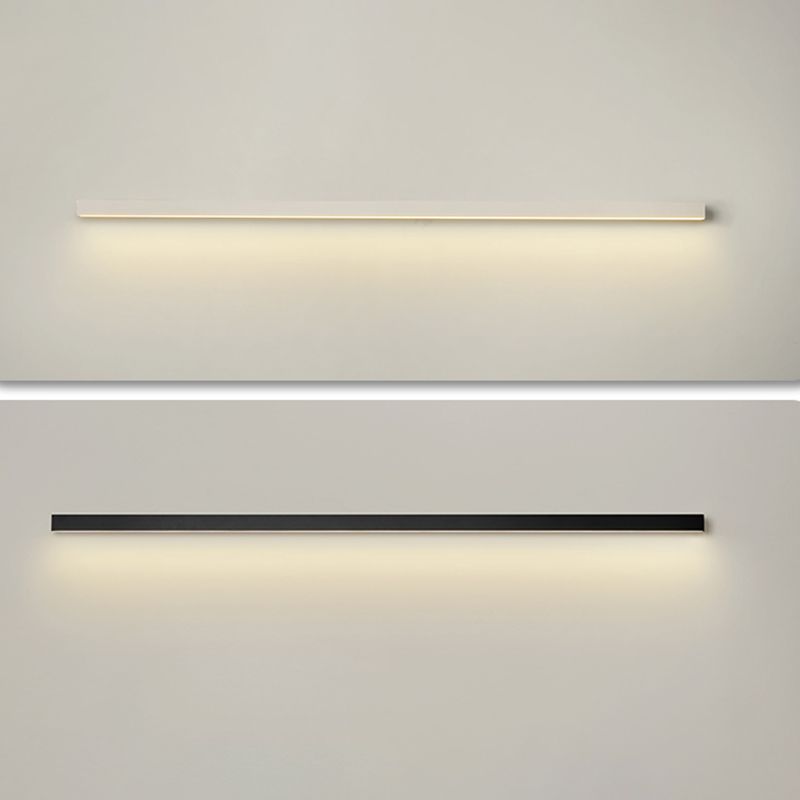 Luz de pared de metal de forma lineal Estilo moderno de 1 luces Luz de pared de 1 luces